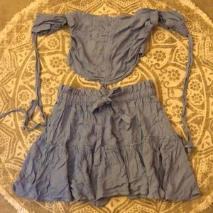 Matching crop top and skirt  (Bundle4for25%off)